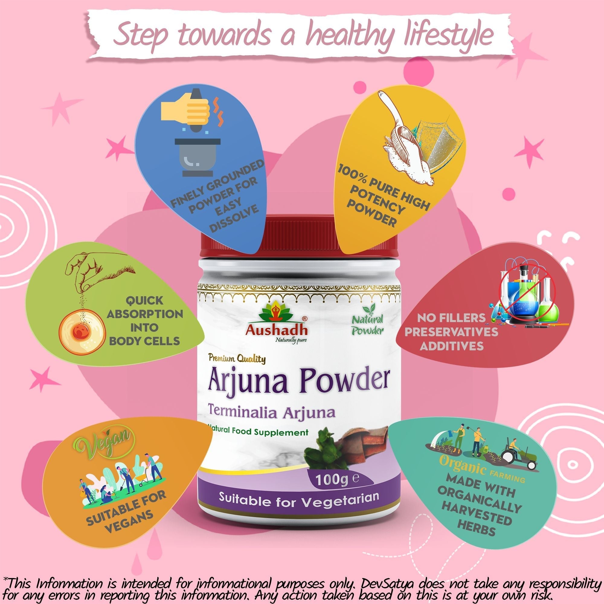 Aushadh Arjuna Powder 100 gram - Heart Health Support-4