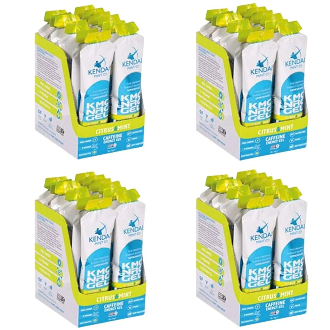 KMC NRG GEL+ Citrus & Mint Caffeine Flavour Bundle L (48x70g Gels)